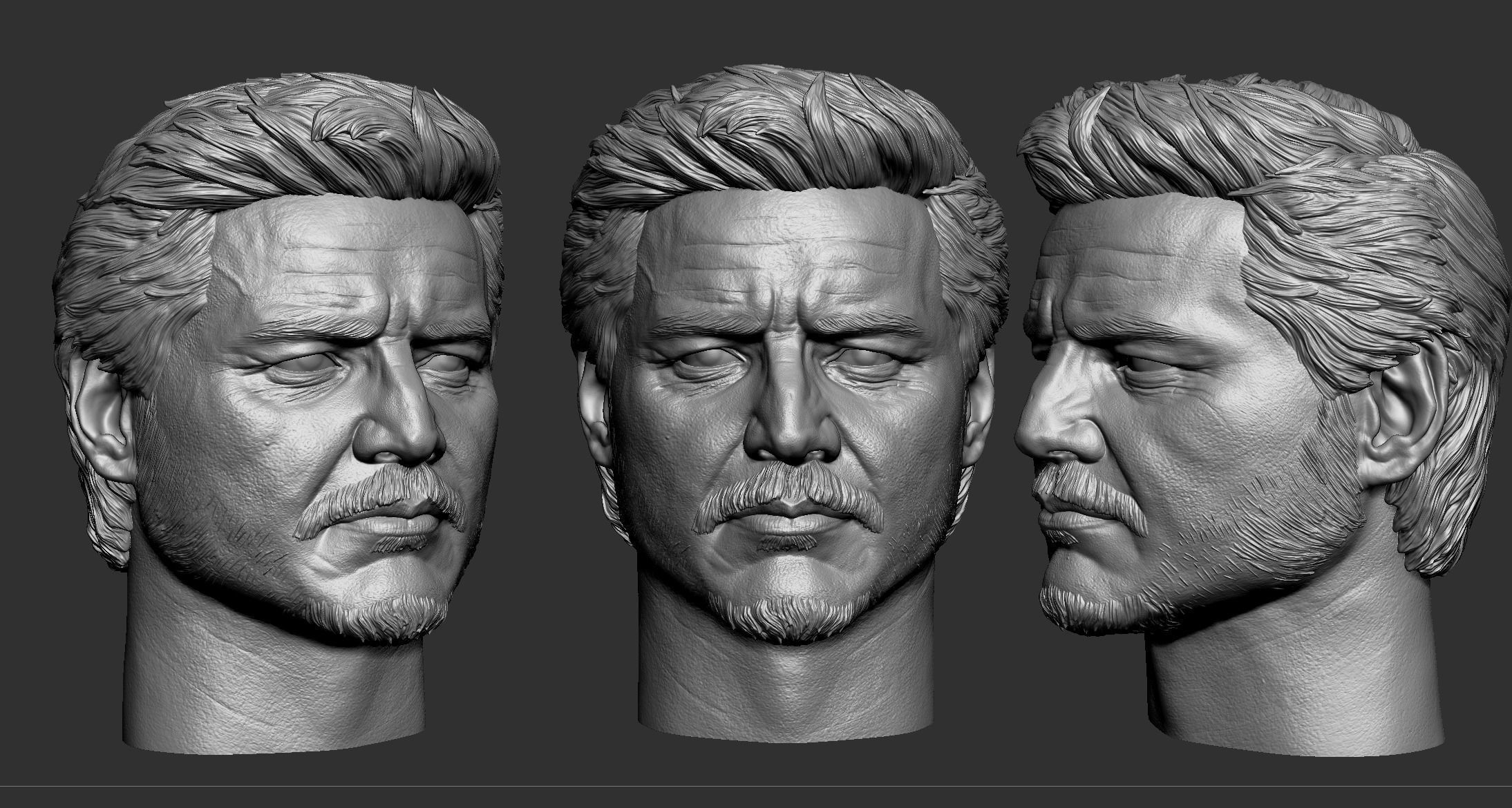Joel- Pedro Pascal Head 3D print model_5
