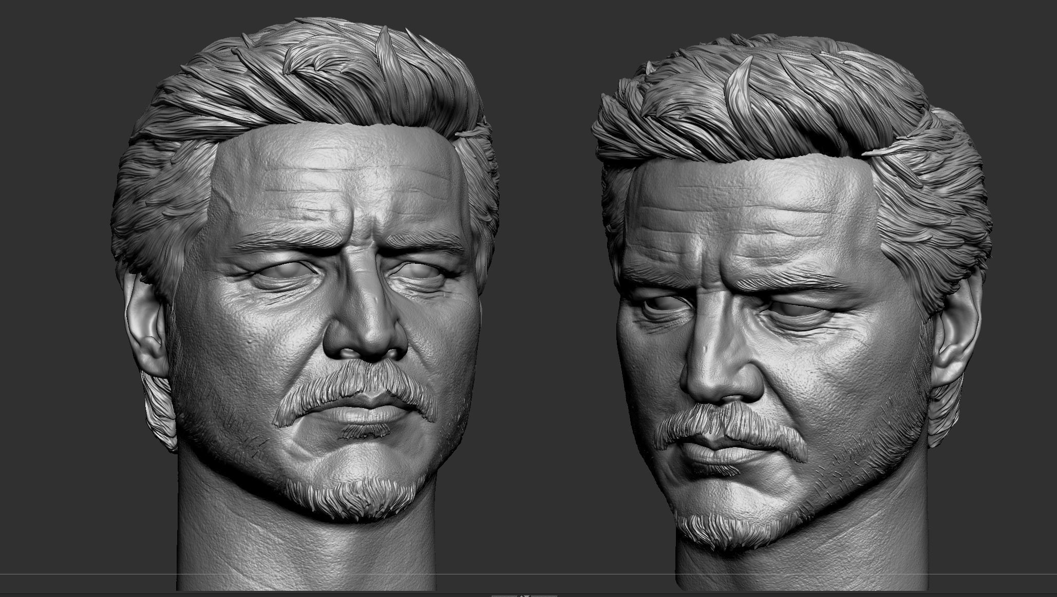 Joel- Pedro Pascal Head 3D print model_7