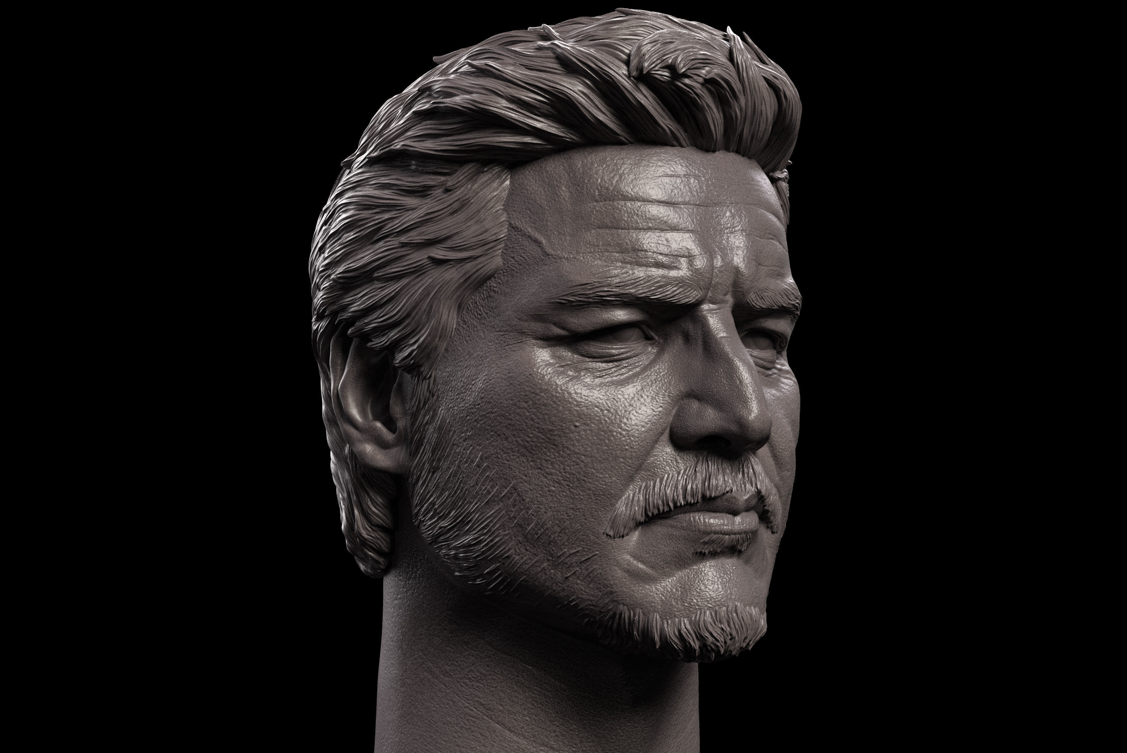 Joel- Pedro Pascal Head 3D print model_2