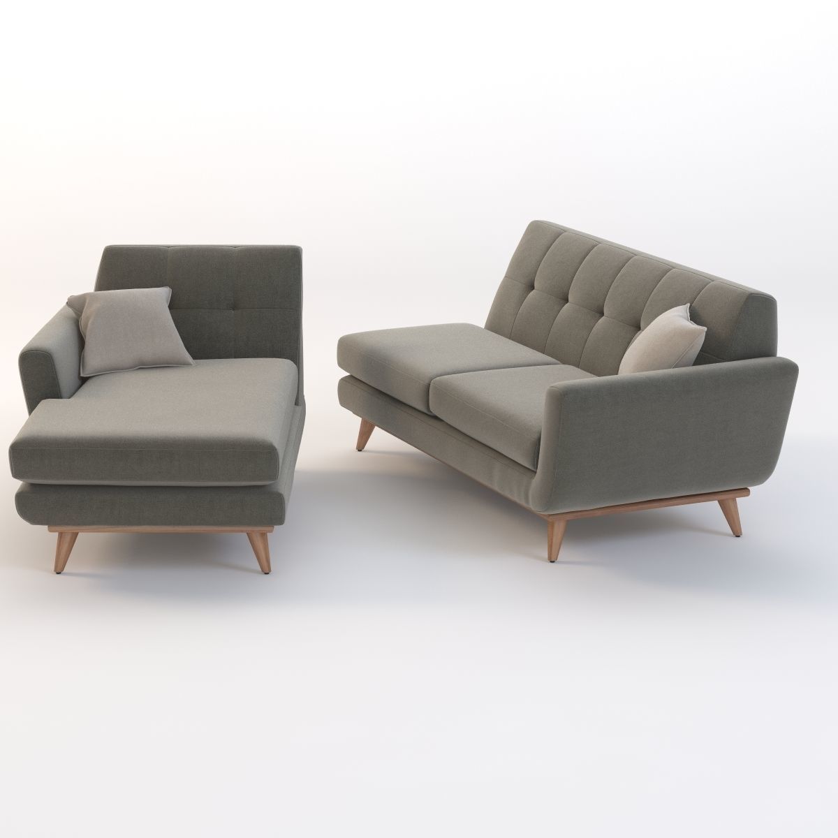 Joybird Hughes Sectional Chaise 3D model_9