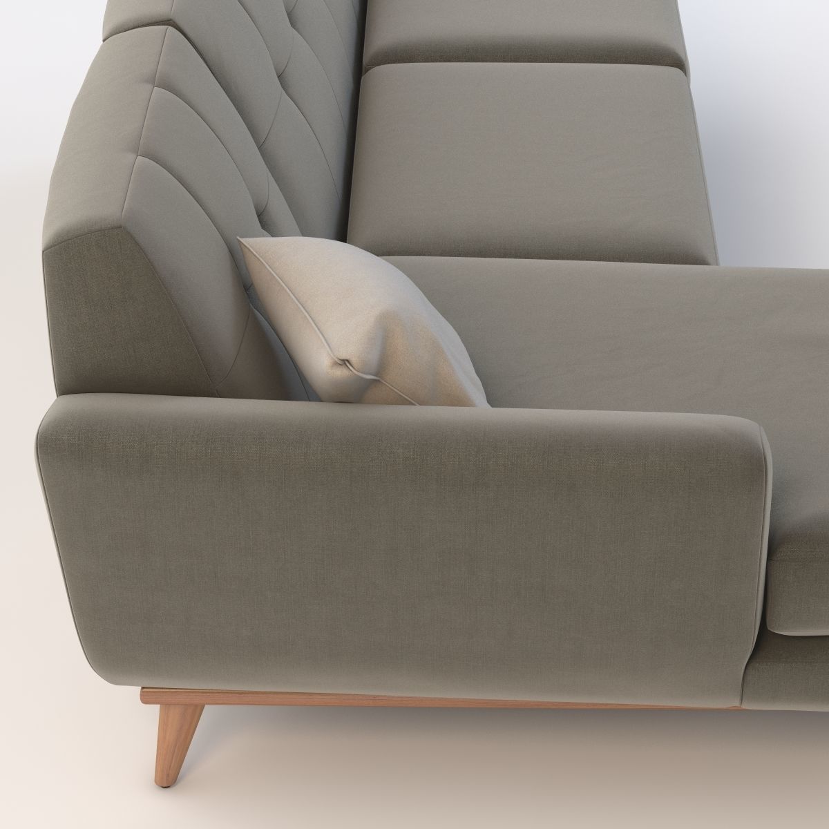 Joybird Hughes Sectional Chaise 3D model_2