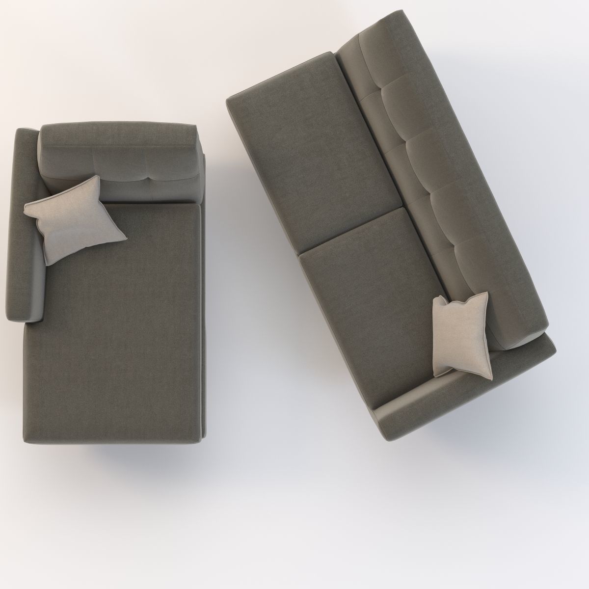 Joybird Hughes Sectional Chaise 3D model_7