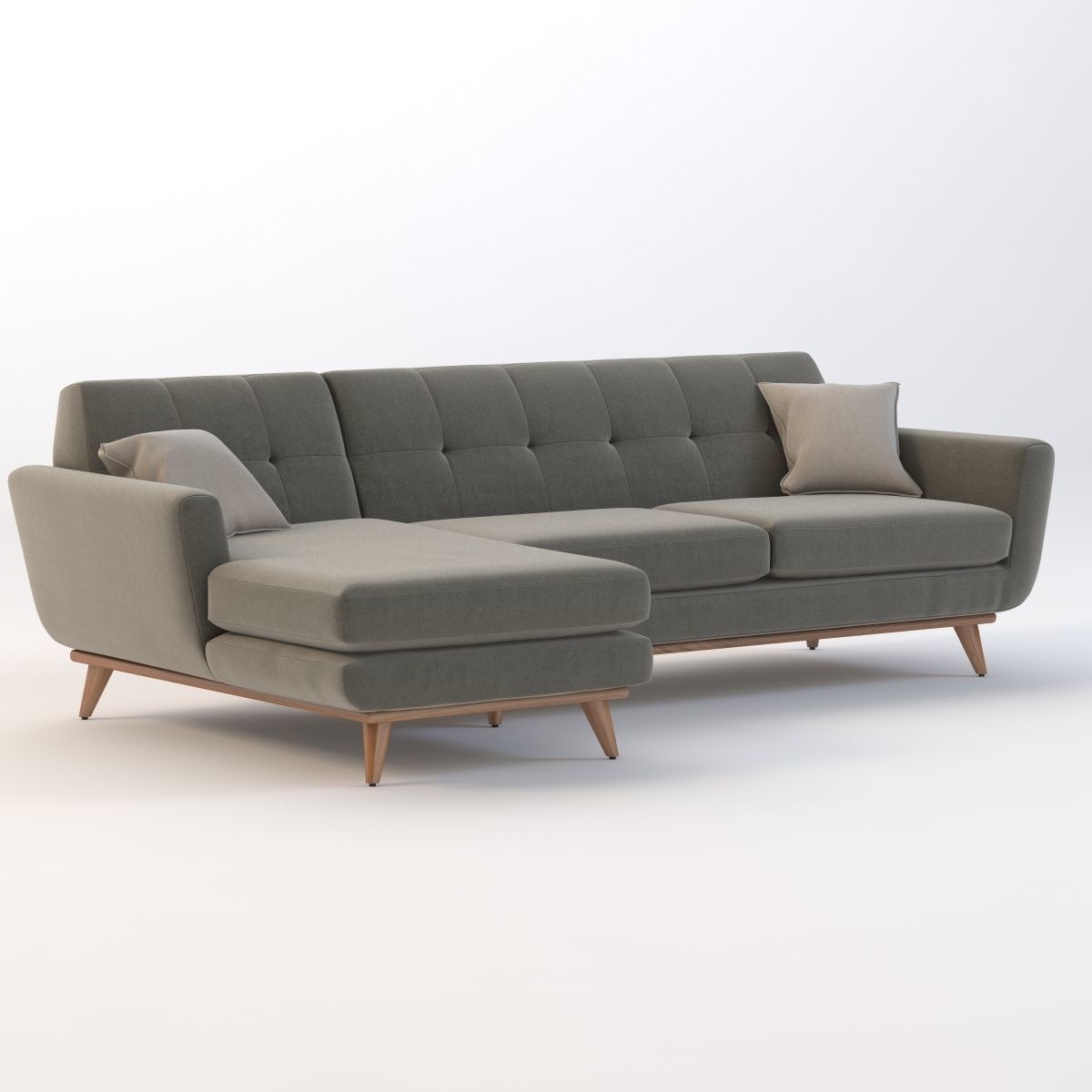 Joybird Hughes Sectional Chaise 3D model_1