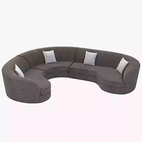 Elegant Curved Sectional Sofa
