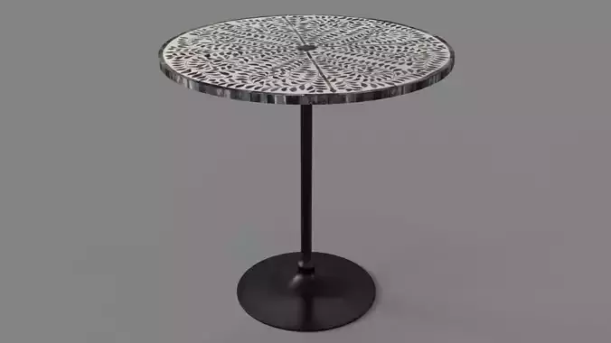 Garden Side Table Black