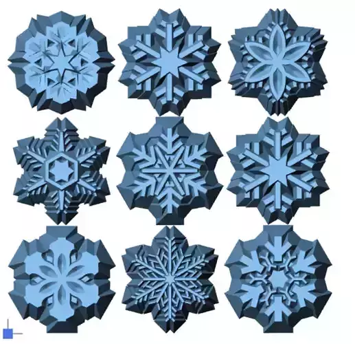 snowflakes snowflake 3D print model