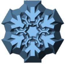 snowflakes snowflake 3D print model_3