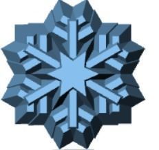 snowflakes snowflake 3D print model_9
