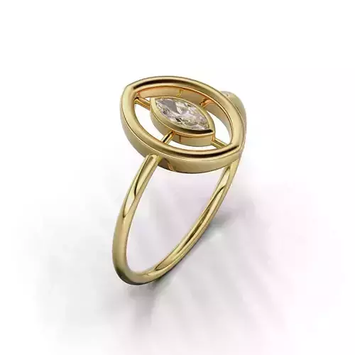 Ring Soliter Bezel Woman Halo 21