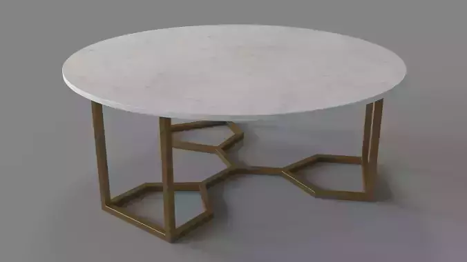 Summit Coffee Table Raw Brass
