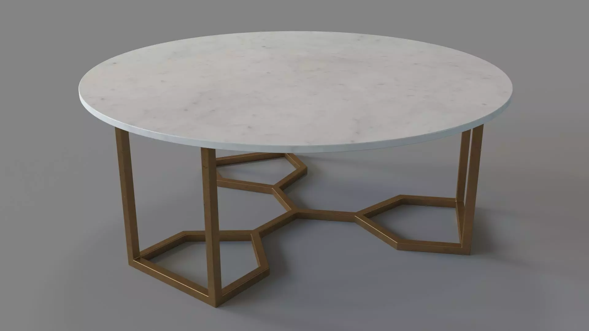 Summit Coffee Table Raw Brass 3D model_0