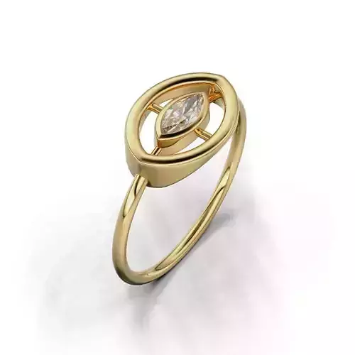 Ring Soliter Bezel Woman Halo 25 