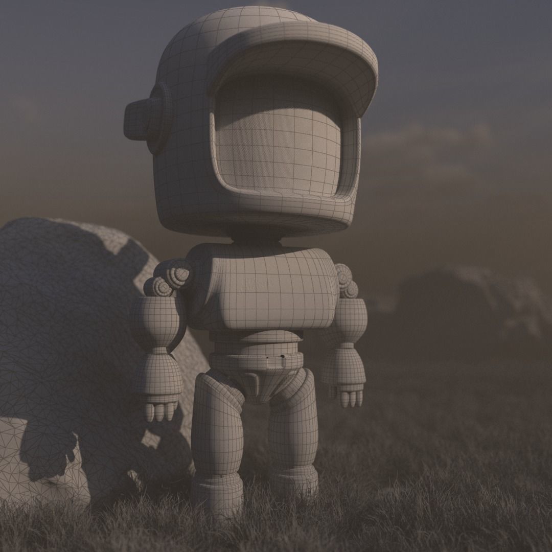 Love death robot Low-poly 3D model_2