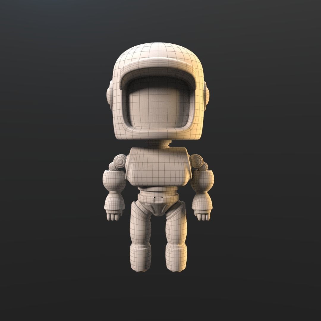 Love death robot Low-poly 3D model_4