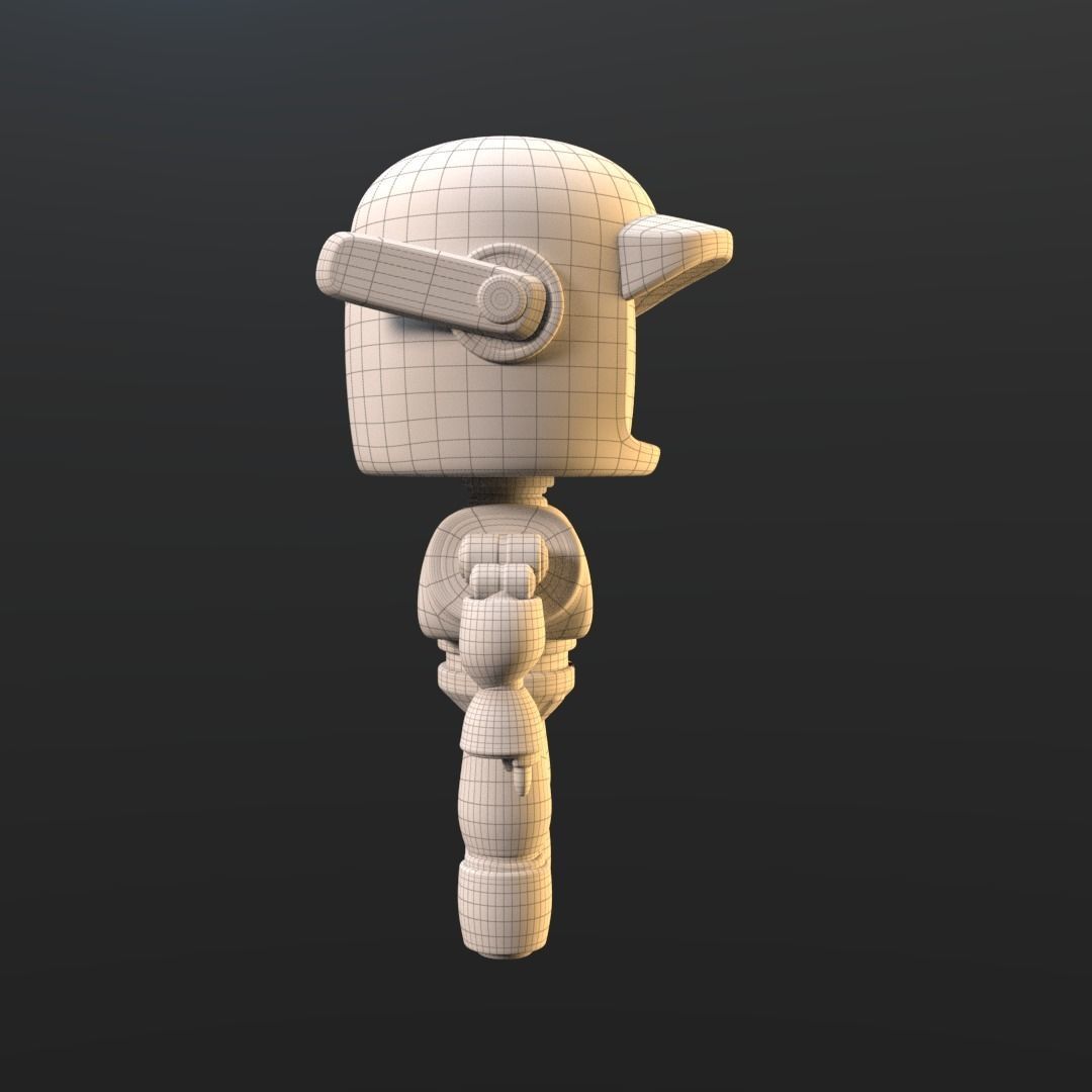 Love death robot Low-poly 3D model_3