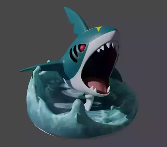 Sharpedo pokemon 3D print model