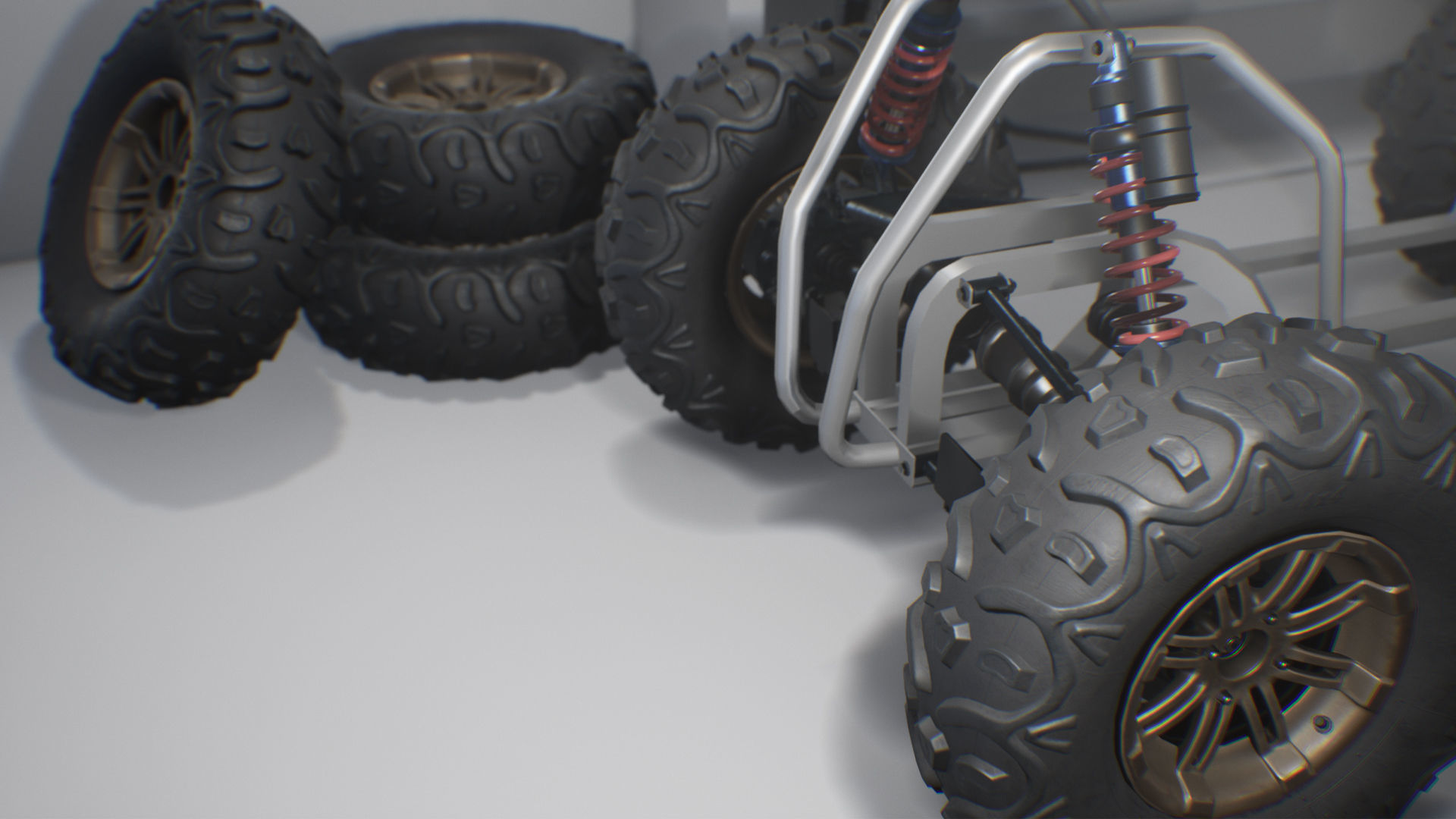 Quadracycle Parts Props Pack 3D model_14