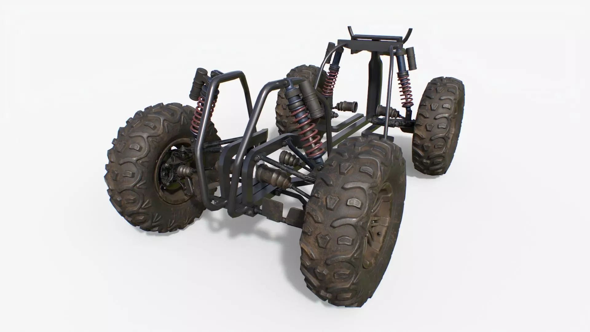 Quadracycle Parts Props Pack 3D model_0