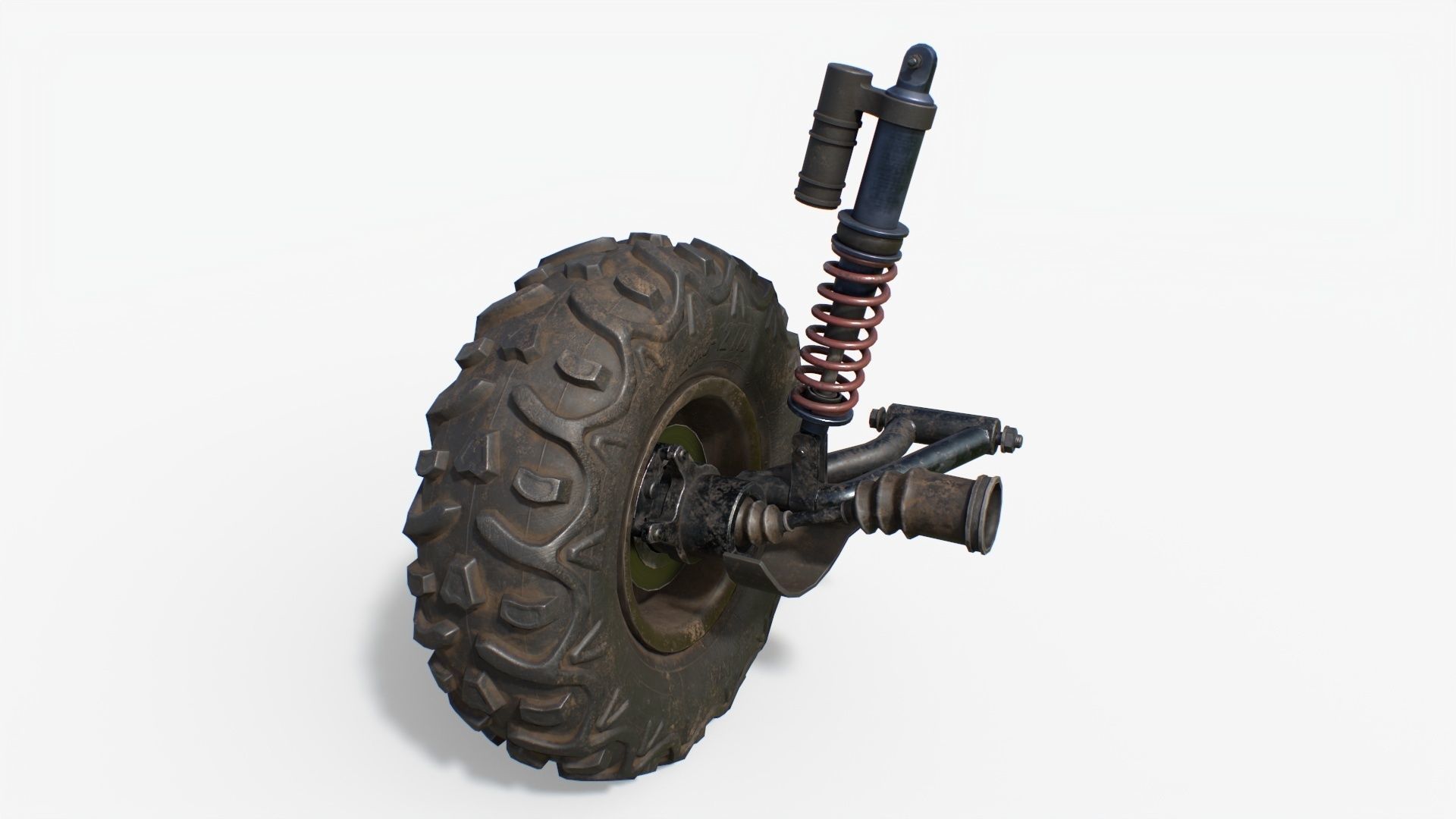 Quadracycle Parts Props Pack 3D model_6