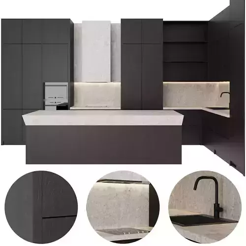 Modern kitchen with island 