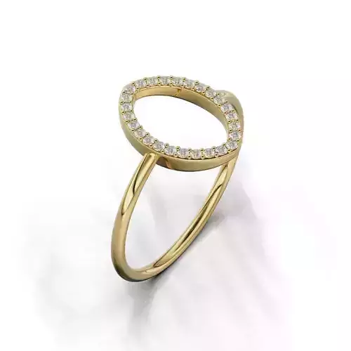 Ring Soliter Bezel Woman Halo 28