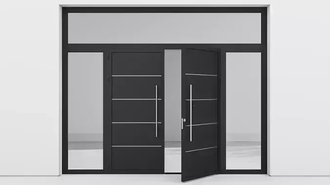 Aluminium door 57 3D model