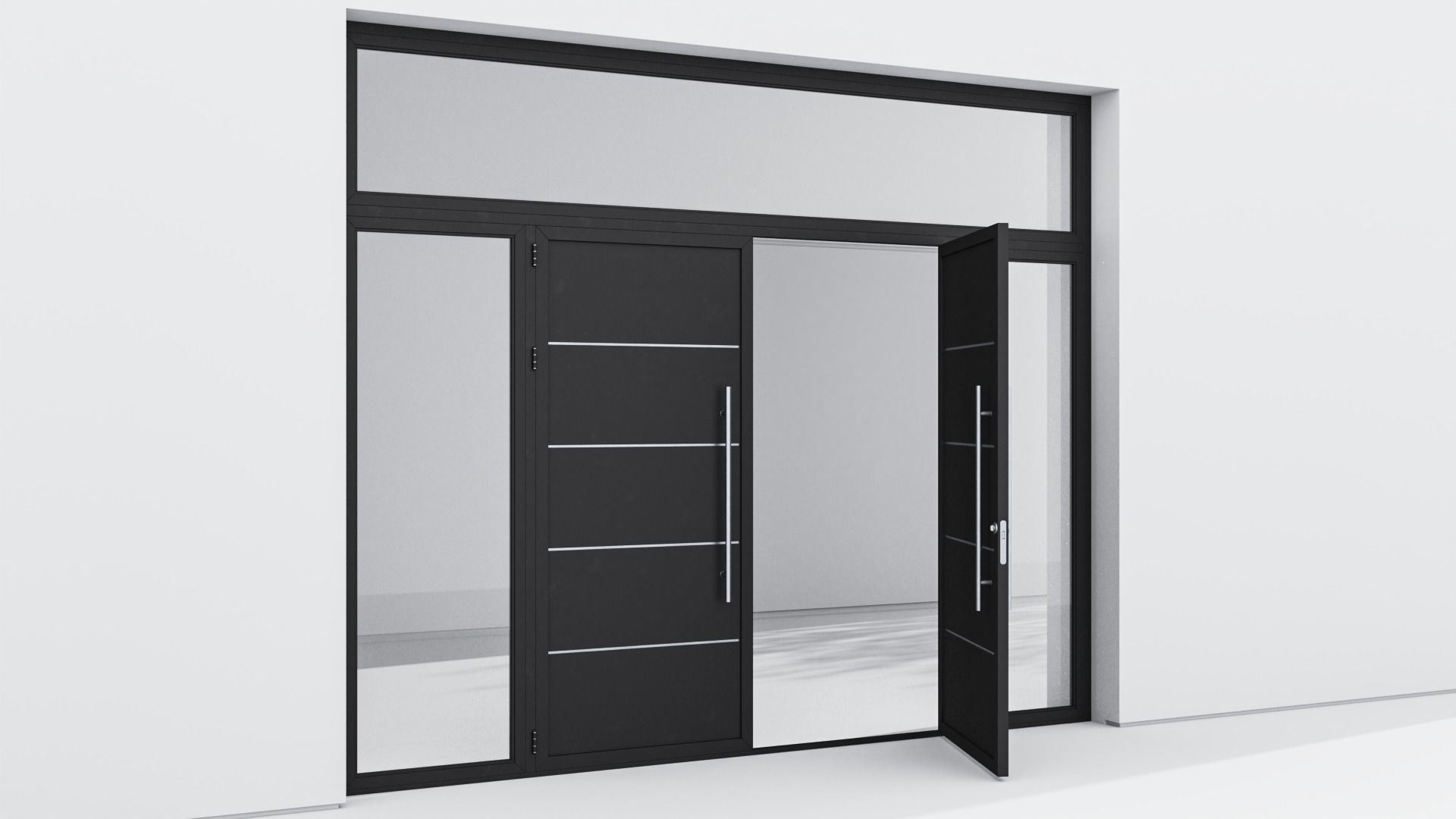 Aluminium door 57 3D model_3