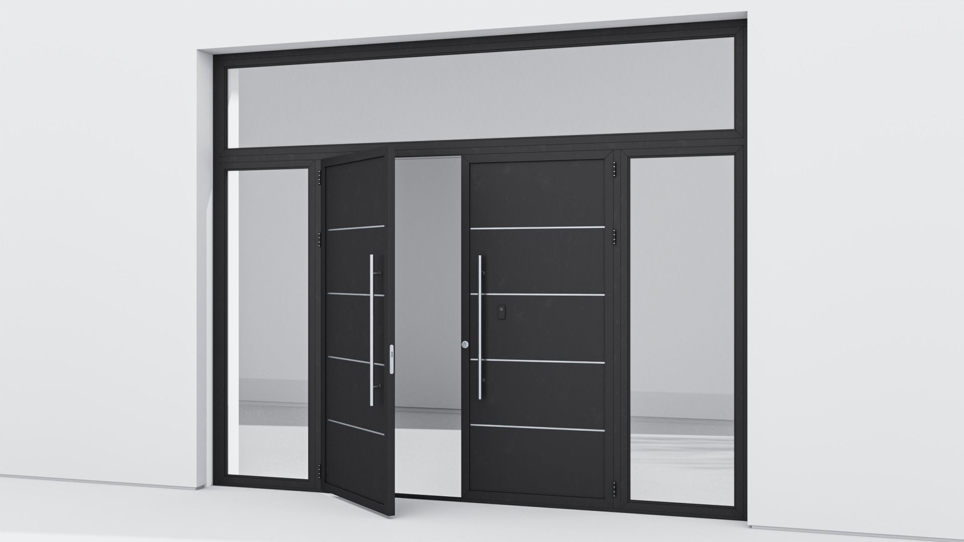 Aluminium door 57 3D model_2