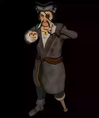 Pirates Capitan Low-poly 3D model