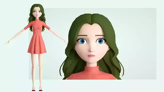 cartoon sister big waves beauty girl dj modern beauty