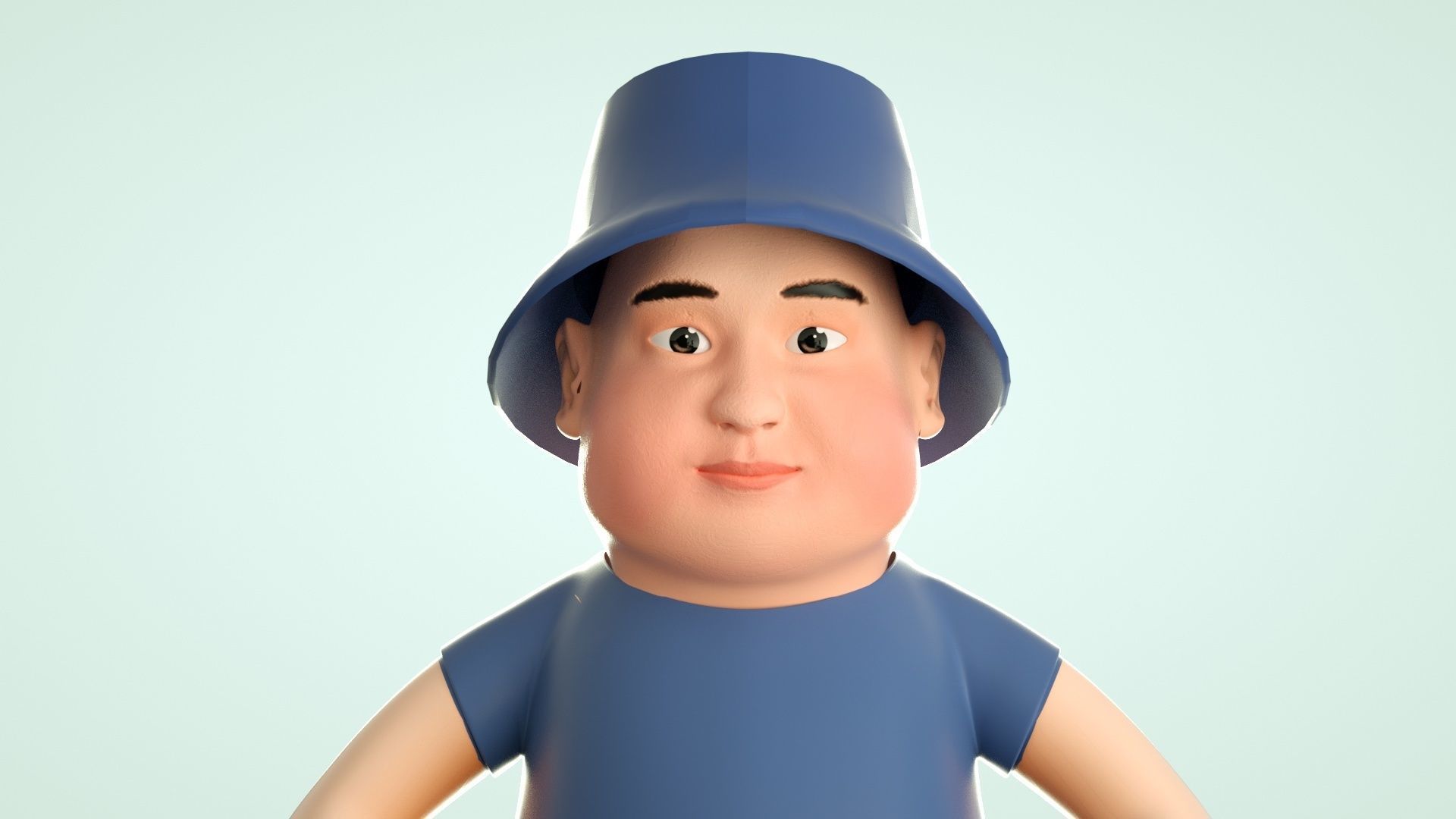 cartoon uncle uncle elder 3D model_4