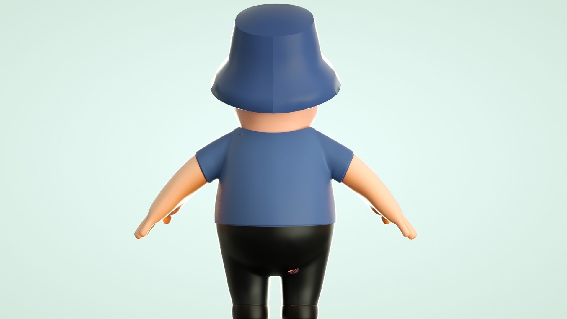 cartoon uncle uncle elder 3D model_8