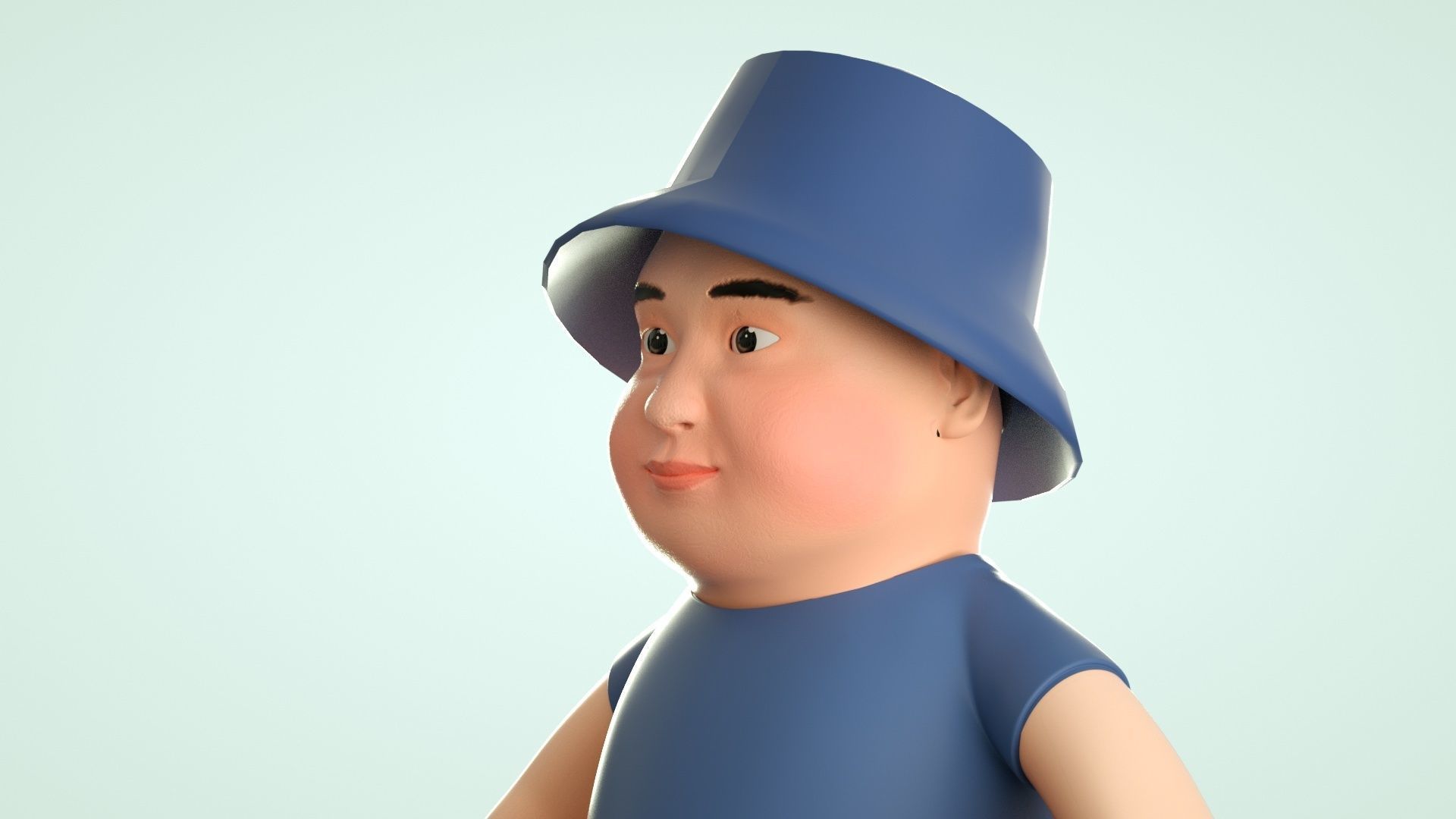 cartoon uncle uncle elder 3D model_5