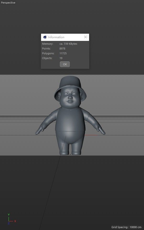 cartoon uncle uncle elder 3D model_12