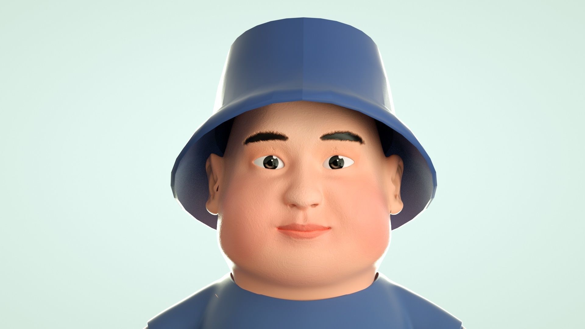 cartoon uncle uncle elder 3D model_1