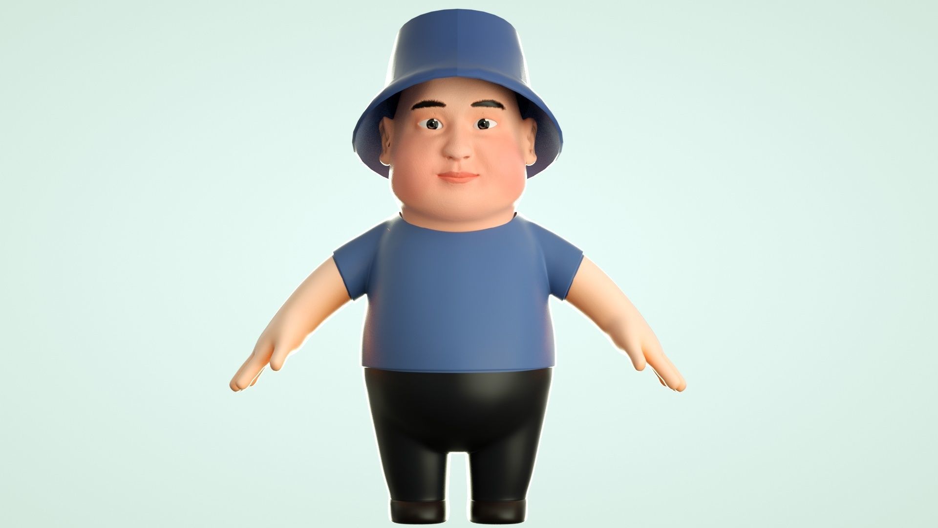 cartoon uncle uncle elder 3D model_7