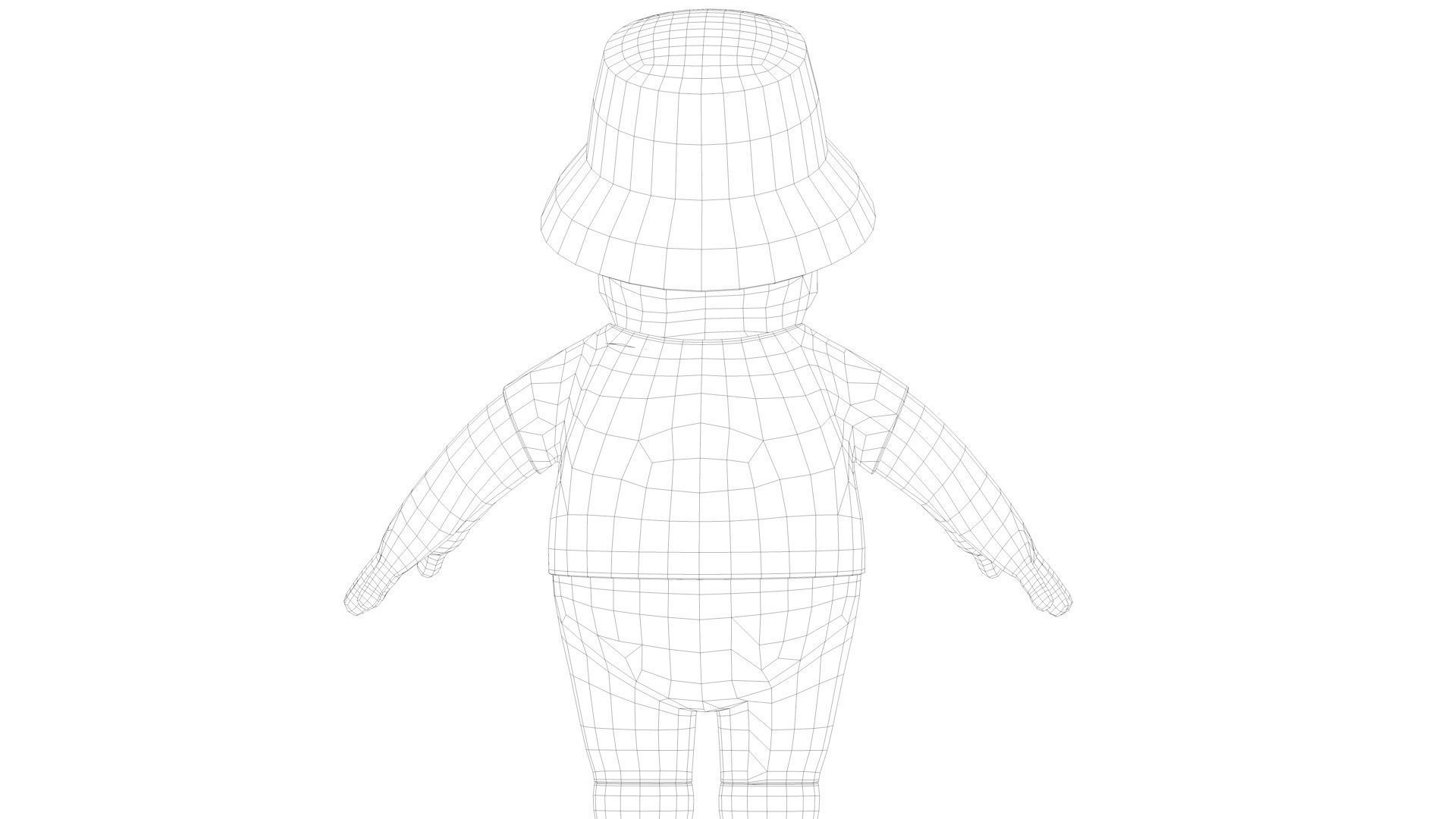 cartoon uncle uncle elder 3D model_9