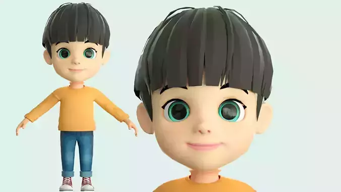 cartoon boy children children primary school students