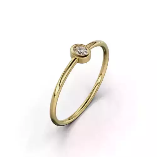 Ring Soliter Bezel Woman Halo 34