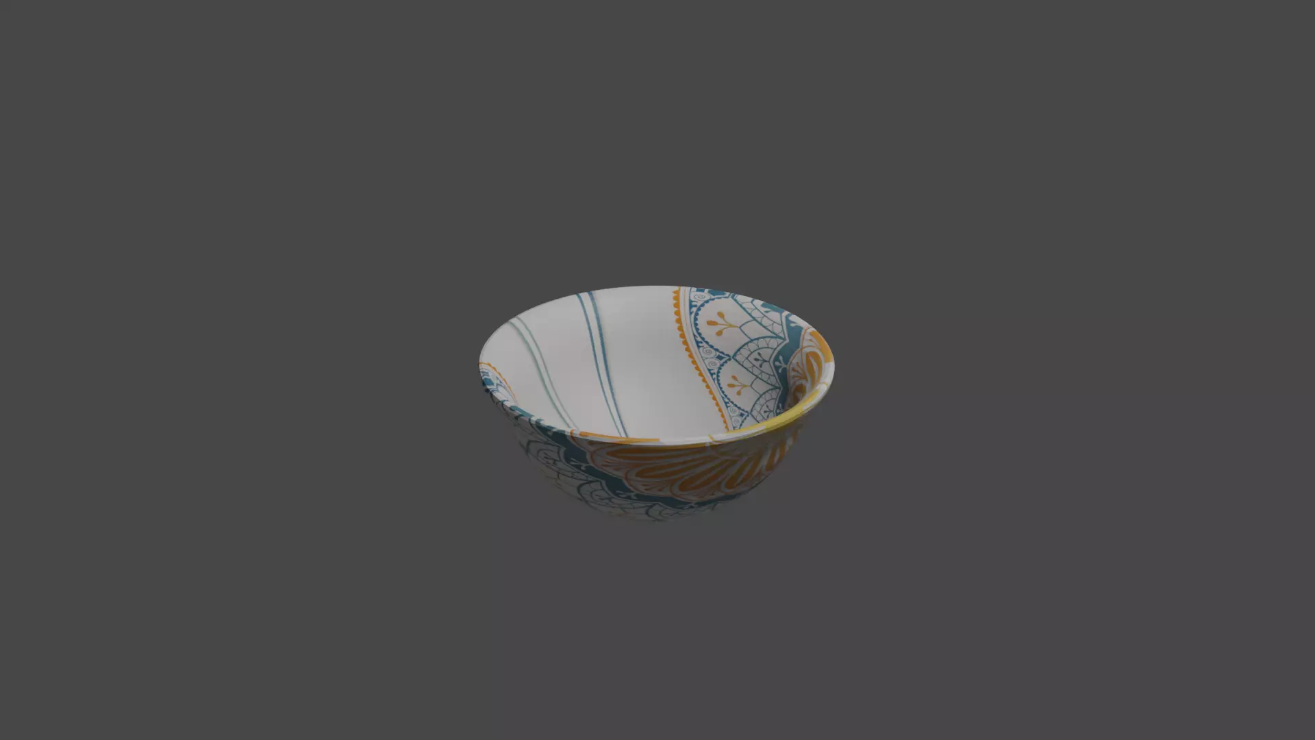 Bowl 3d model cup with pattern 3D model_0