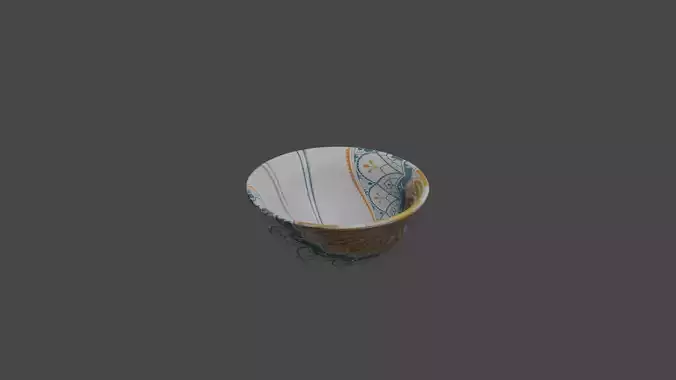 Bowl 3d model cup with pattern