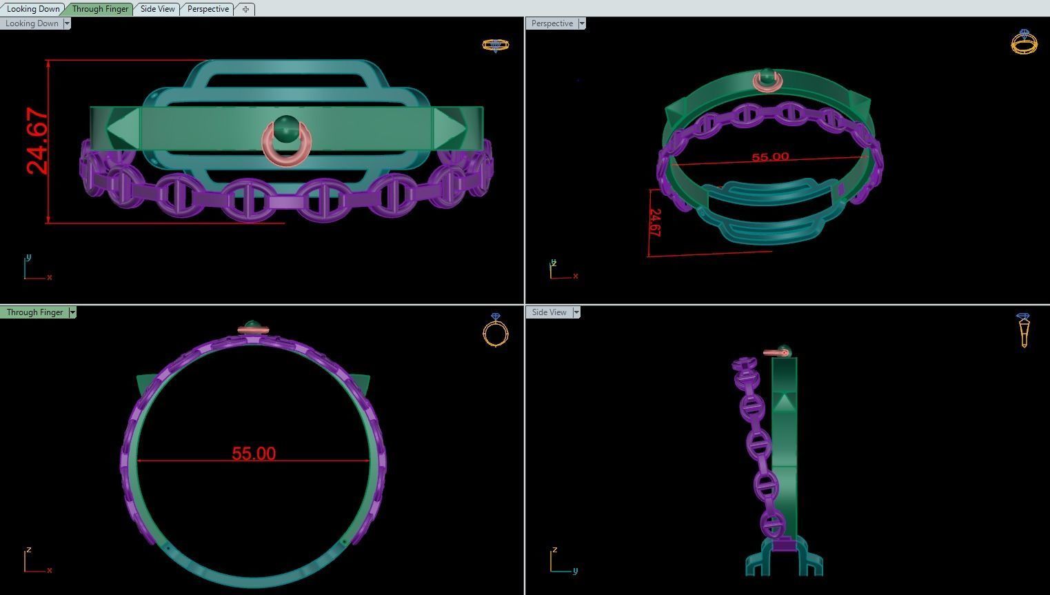 Bracelet 3D print model_1