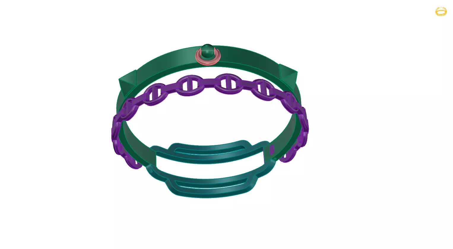 Bracelet 3D print model_0