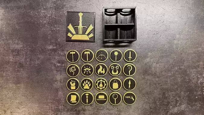 RPG tockens and Travel box Stl