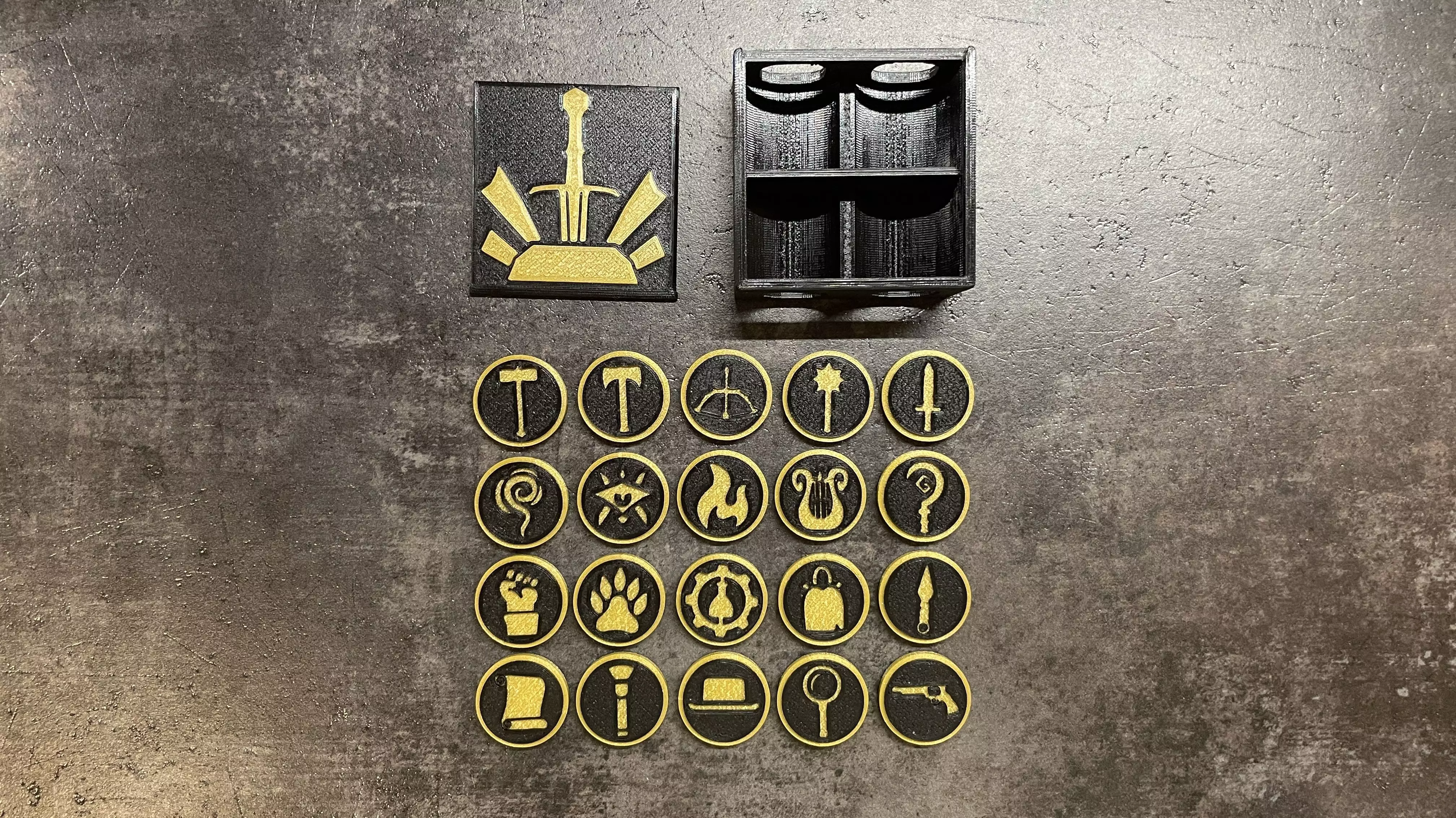 RPG tockens and Travel box Stl 3D print model_0