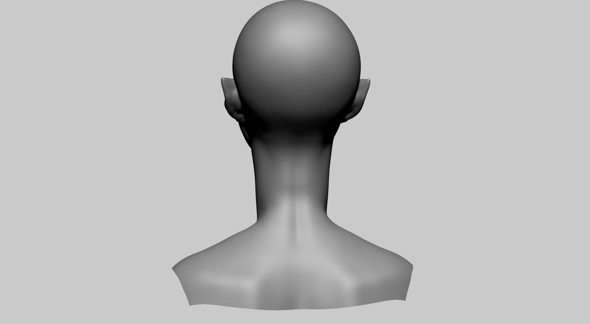 Stylized Female Head H 3D model_4