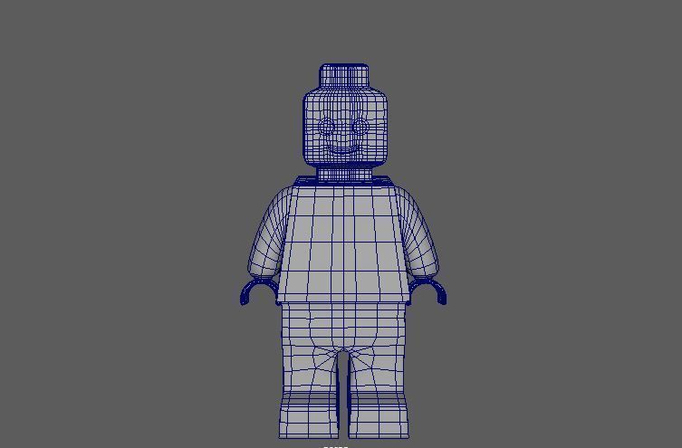 lego man Low-poly 3D model_7