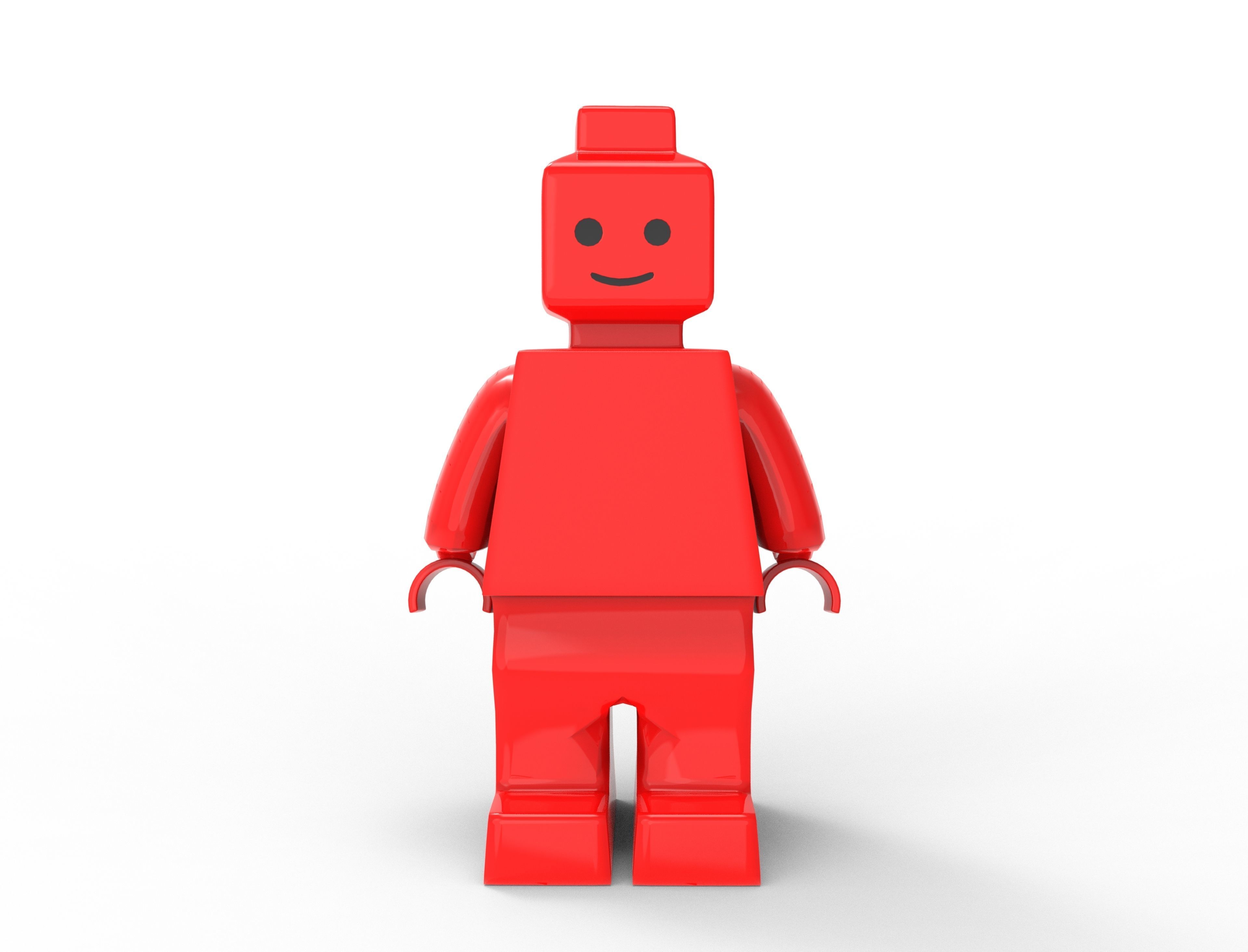 lego man Low-poly 3D model_1