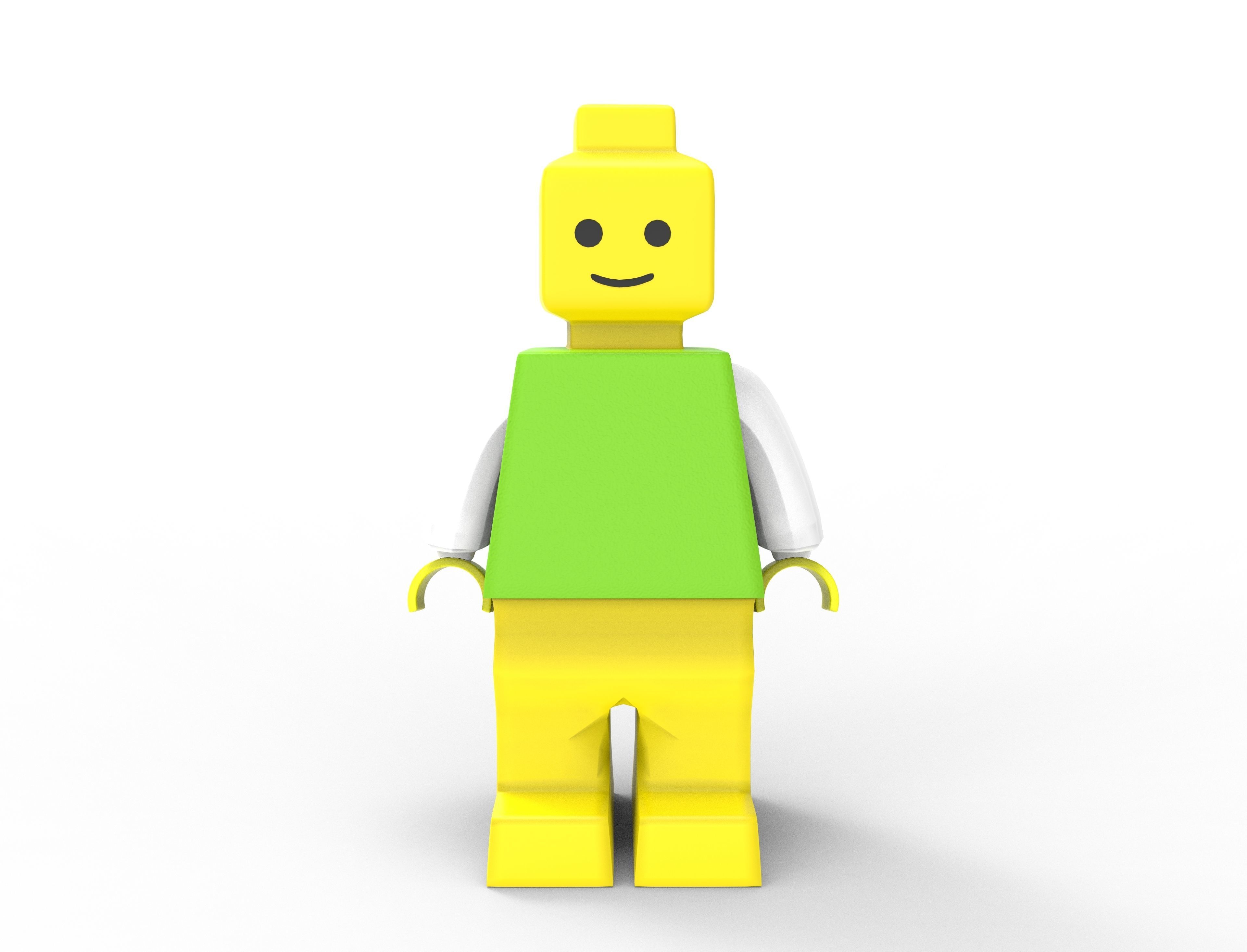 lego man Low-poly 3D model_4