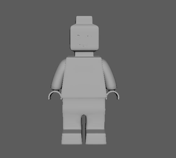 lego man Low-poly 3D model_5